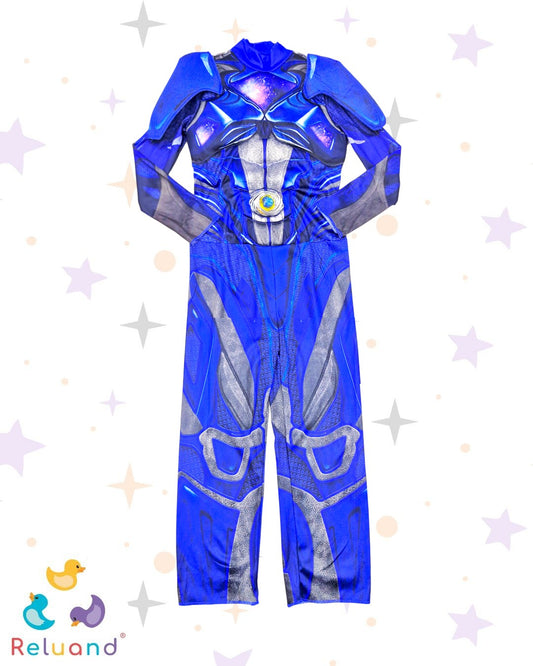 Disfraz Power Rangers Azul, marca Power Rangers, talla 4 a 6T