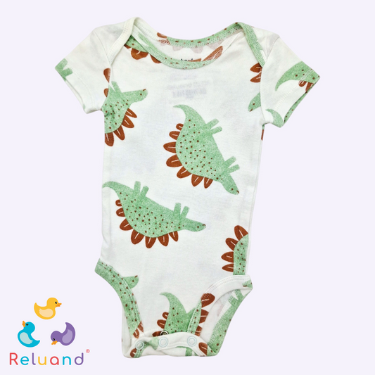 Set bodies X2 crema impresión dinosaurio e impresión Granja, Marca Carter´s, Talla NB.