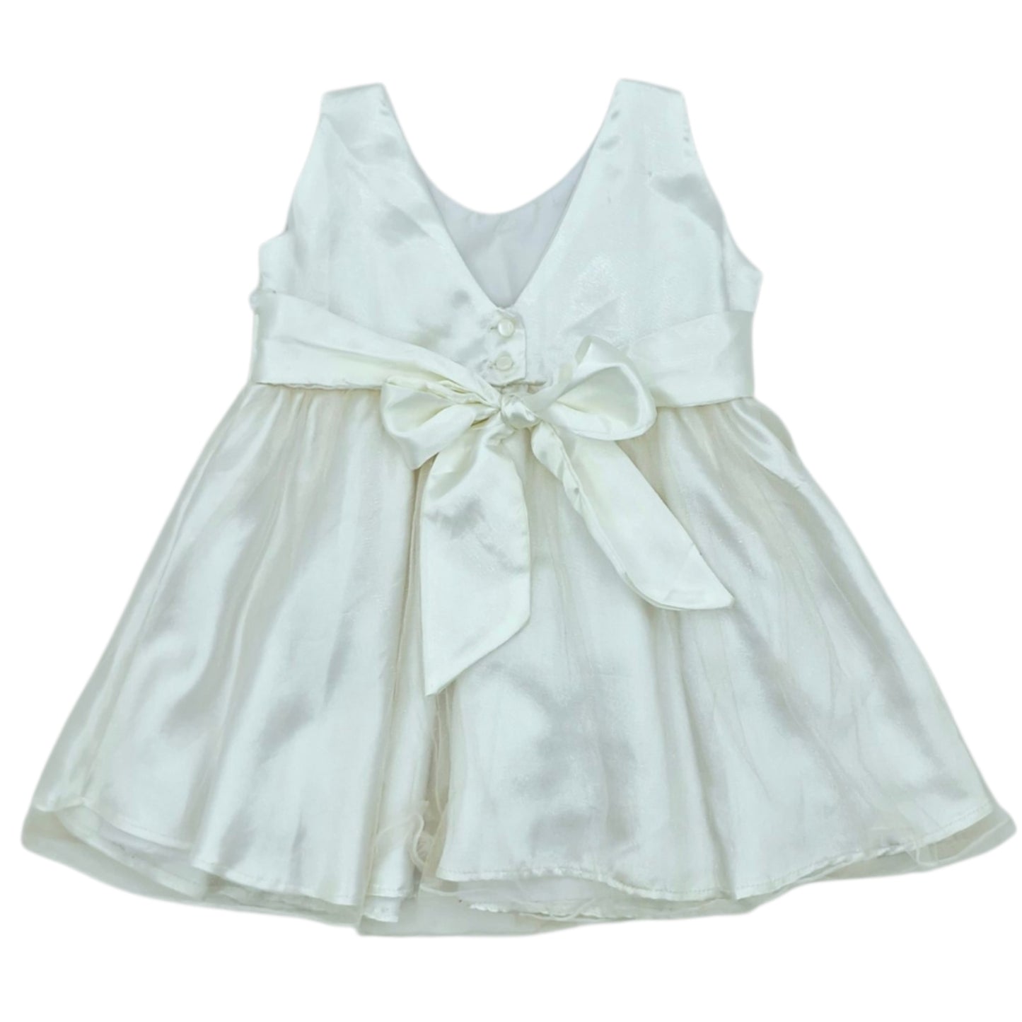 Vestido de gala blanco para niña — Talla 18 a 24 meses | Usado