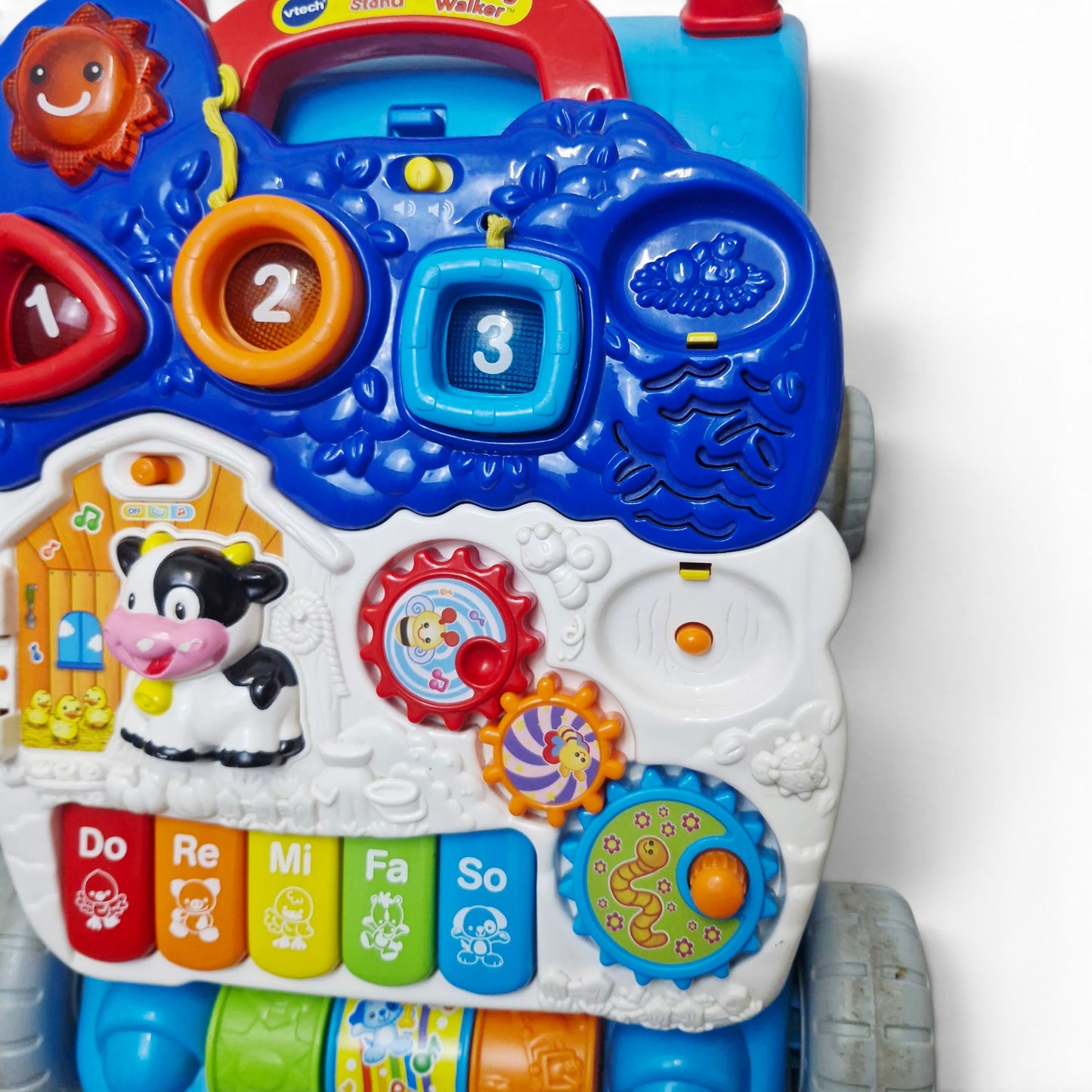 Andadera Caminador Piano Vtech Azul con Rojo — Con Sistema de Freno | Usada