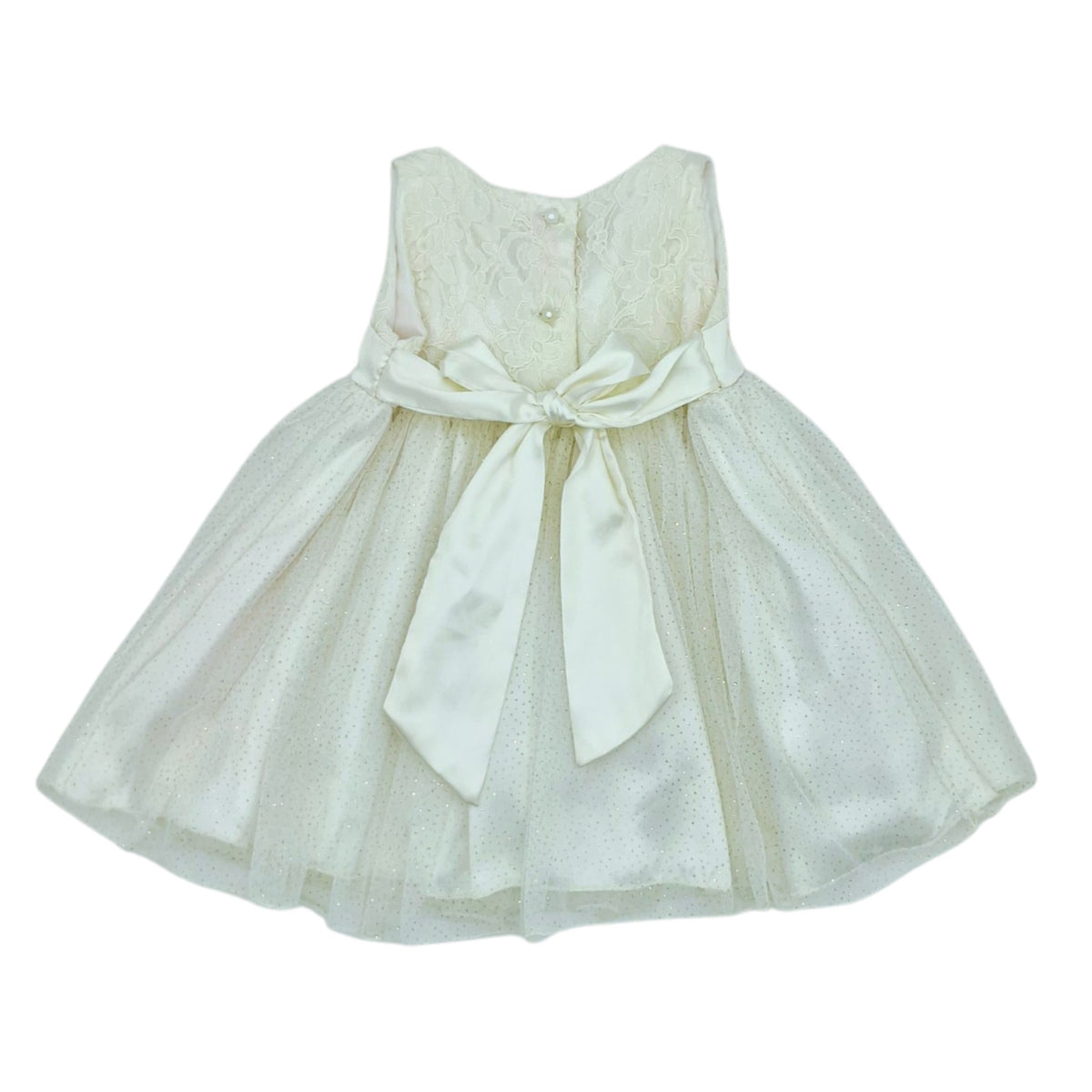 Vestido de gala sin mangas beige — Talla 6 a 12 meses | Usado
