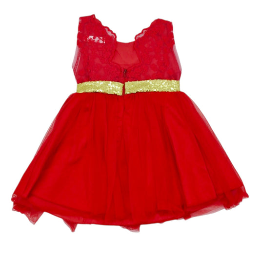 Vestido de gala rojo sin mangas — Talla 12 a 18 meses | Usado