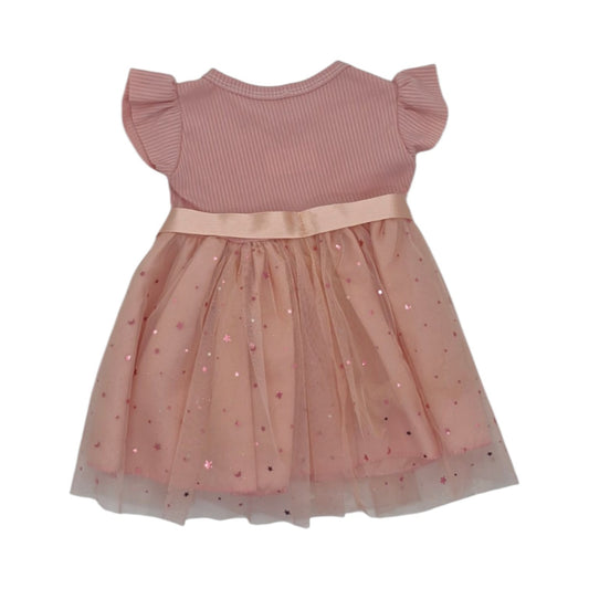 Vestido rosado y salmon — Talla 12 a 18 meses | Usado