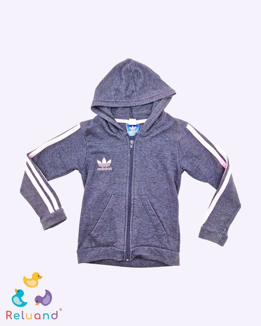 Saco gris de Adidas, talla 2 a 4T.