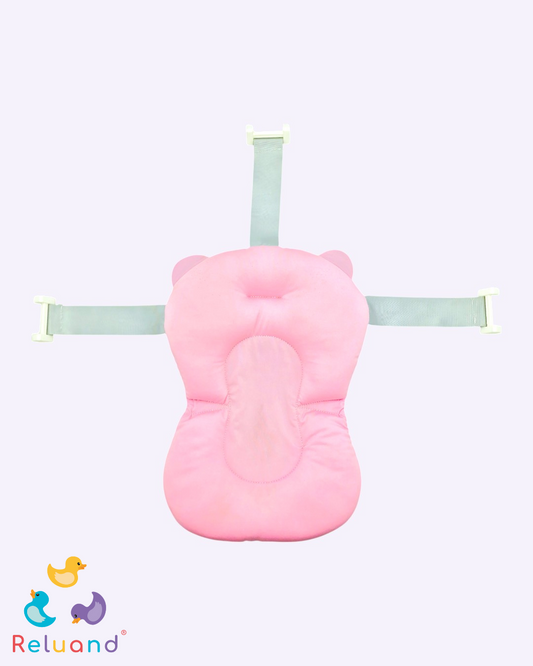 Almohada de baño color rosa, se ajusta a la tina de tu bebé.