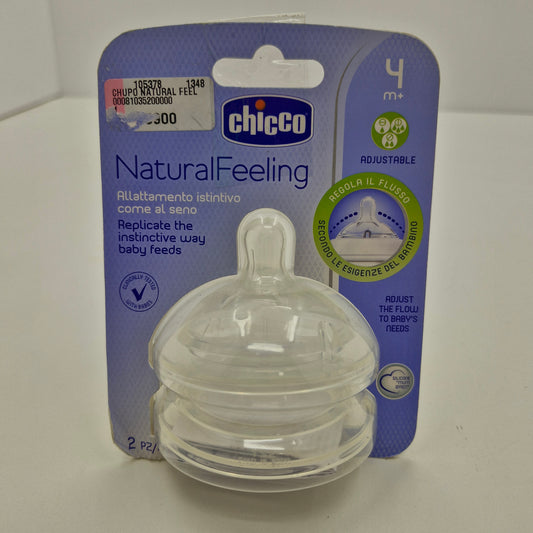 Chupo Natural Feeling para tetero marca Chicco. 2 pz