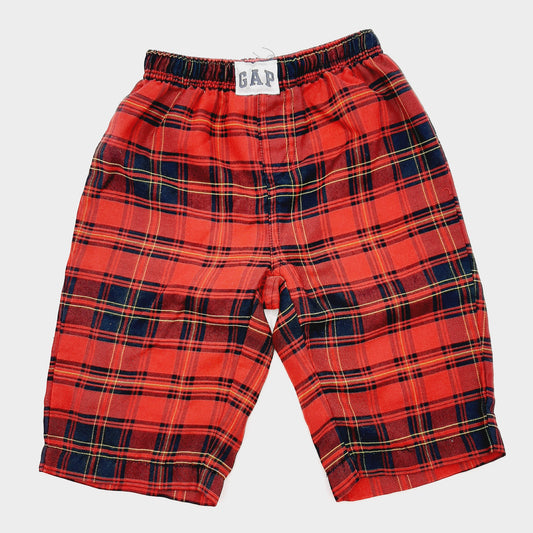 Pantalon de cuadros rojos 6-12M marca Gap