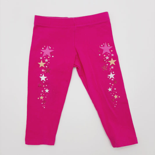 Pantalon rosado de estrellas 12-18M marca Little Mic