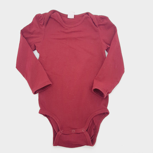 Body manga larga vino tinto 18M marca H&M