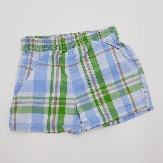 Pantaloneta de cuadros verdes 6M marca Carter´s