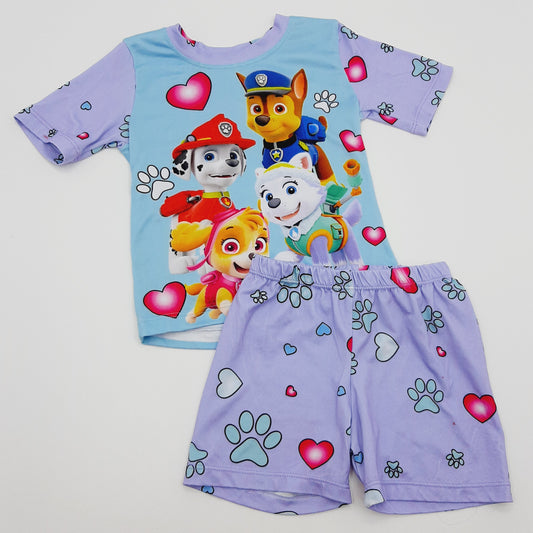 Pijama morada de perritos 4T marca Paw patrol