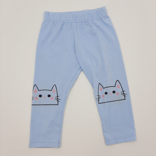 Pantalon azul de gaticos 18-24M marca Mi Puupa