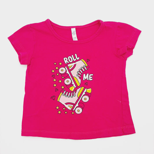 Blusa rosada de patines 12-18M marca People