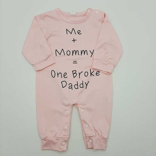 Pijama rosada de letras negras 6M marca Shein