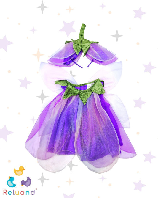 Disfraz de Hada morada, talla 12 a 18 meses.