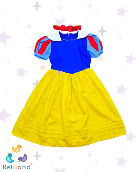 Disfraz Blancanieves Vestido Princesa Niña, marca Cachivaches, talla 2T.