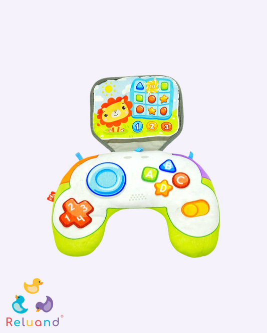 Tapete de estimulación Sunny Safari, incluye juguete en forma de control que da soporte a su pecho mientras percibe los detalles, Marca Fisher Price.