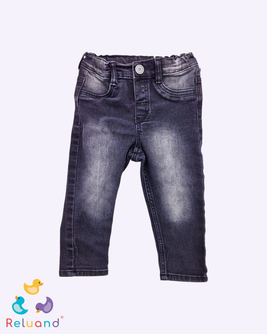 Jean negro degradé, Marca H&M, Talla 12 meses.