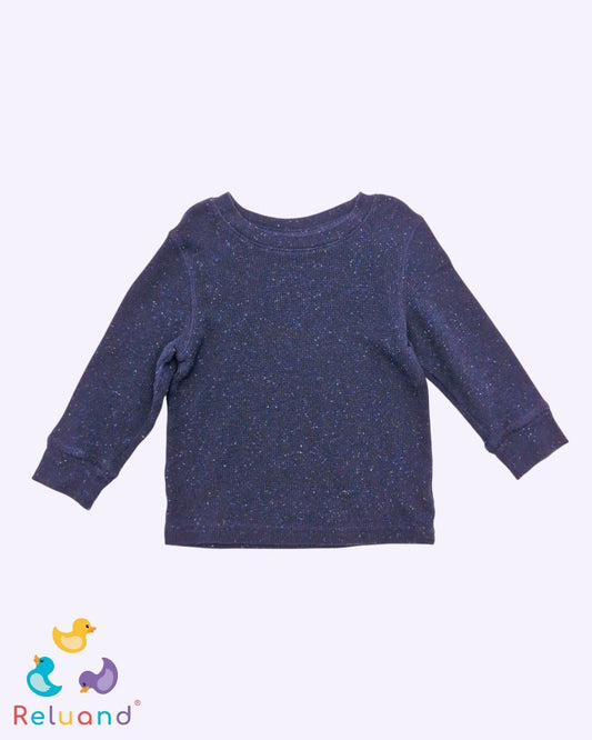 Buso en color negro con puntos azul y blanco, marca Cat & Jack, talla 2T.