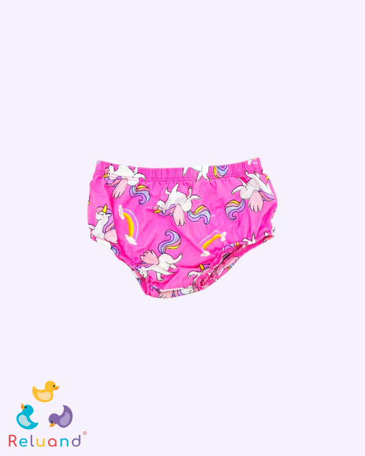 Vestido en color rosa con unicornios, incluye pantaleta, talla 24 meses.