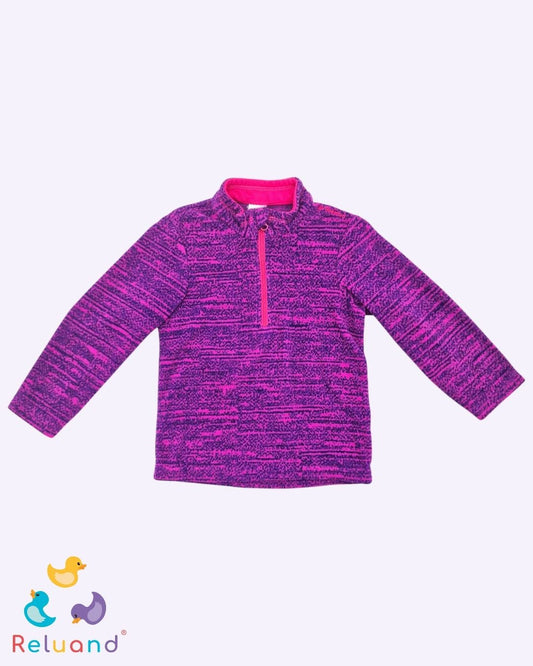 Saco térmico en color violeta y azul oscuro, marca Decathlon, talla 3T.