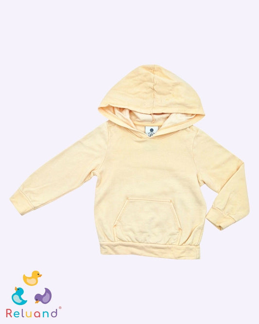 Saco con capota color nude, marca Offcorss, talla 3T.