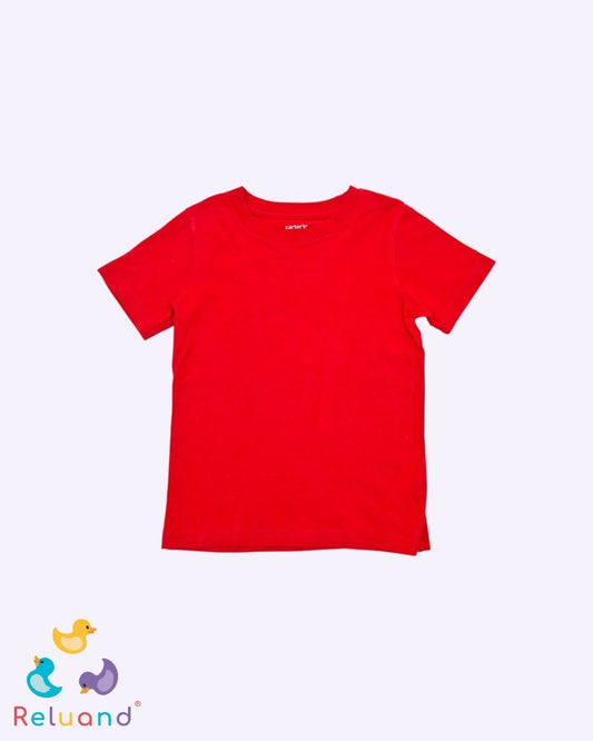 Camiseta roja marca Carter´s, talla 3T.