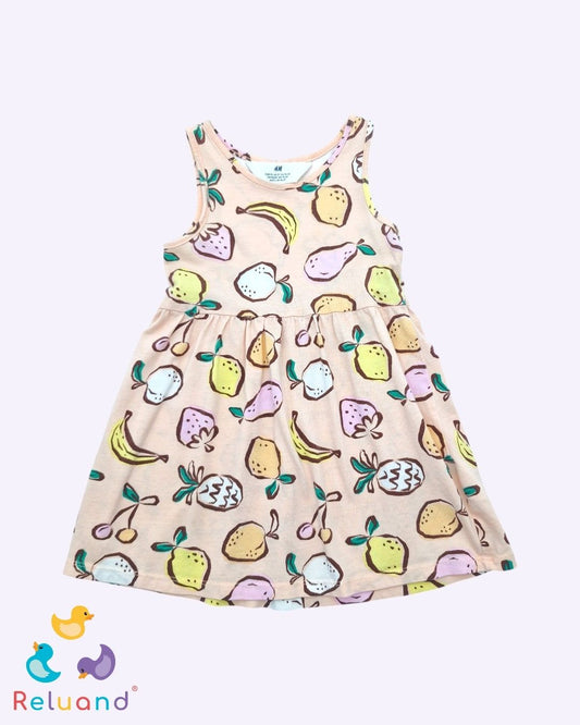 Vestido en color nude con cocos, marca H&M, talla 2T.