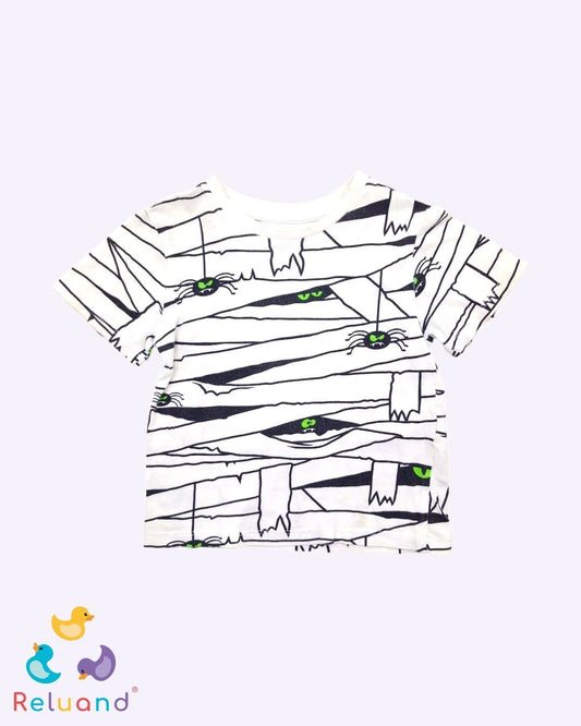 Buso color crema con arañas, marca H&M, talla 2T.