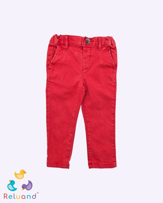 Pantalón color salmon de la marca The Children Places, talla 2T.