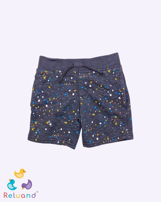 Short en color gris con pepas de colores, marca Garanimals, talla 2T.