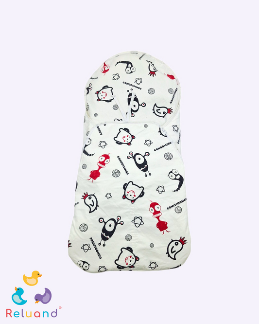 Sleeping - cambiador en color blanco con muñecos en azul y rojo, Marca Comodisimos