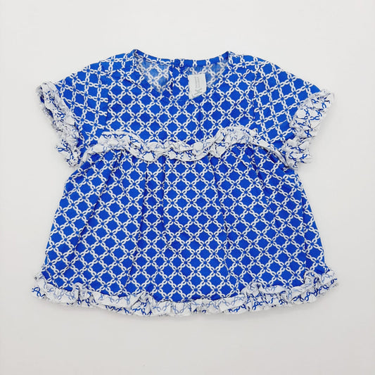 Blusa azul flores marca Epk