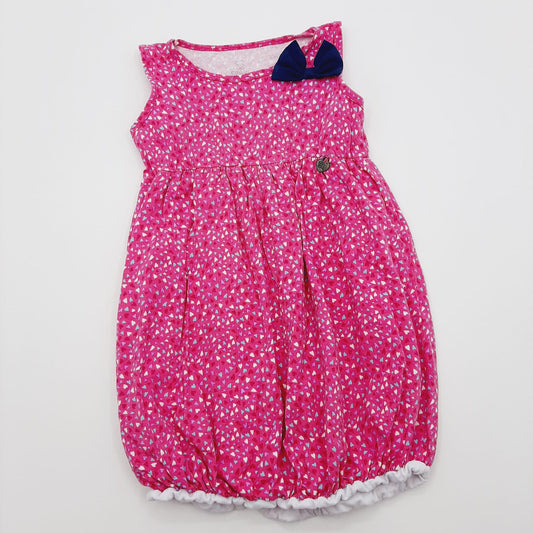 Vestido fuscia de moño 5T marca Bubble Gummers