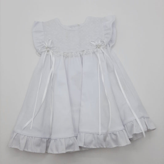 Vestido blanco de gala 6-12M