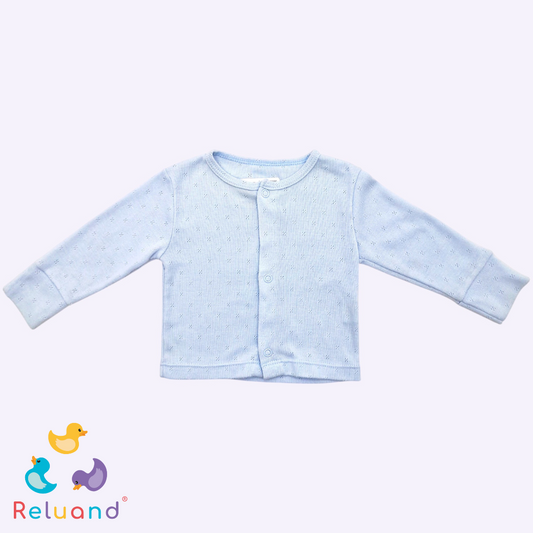 Conjunto pantalón azul oscuro y camiseta azul celeste, Marca Carter´s, Talla NB.