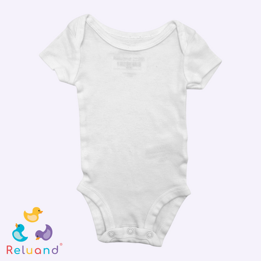 Conjunto pantalon azul jean y body crema, Marca Carter´s, Talla NB.