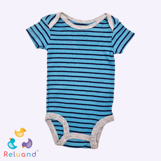 Set bodies X3: azul, azul a rayas y verde, Marcas Carter´s, Talla NB.