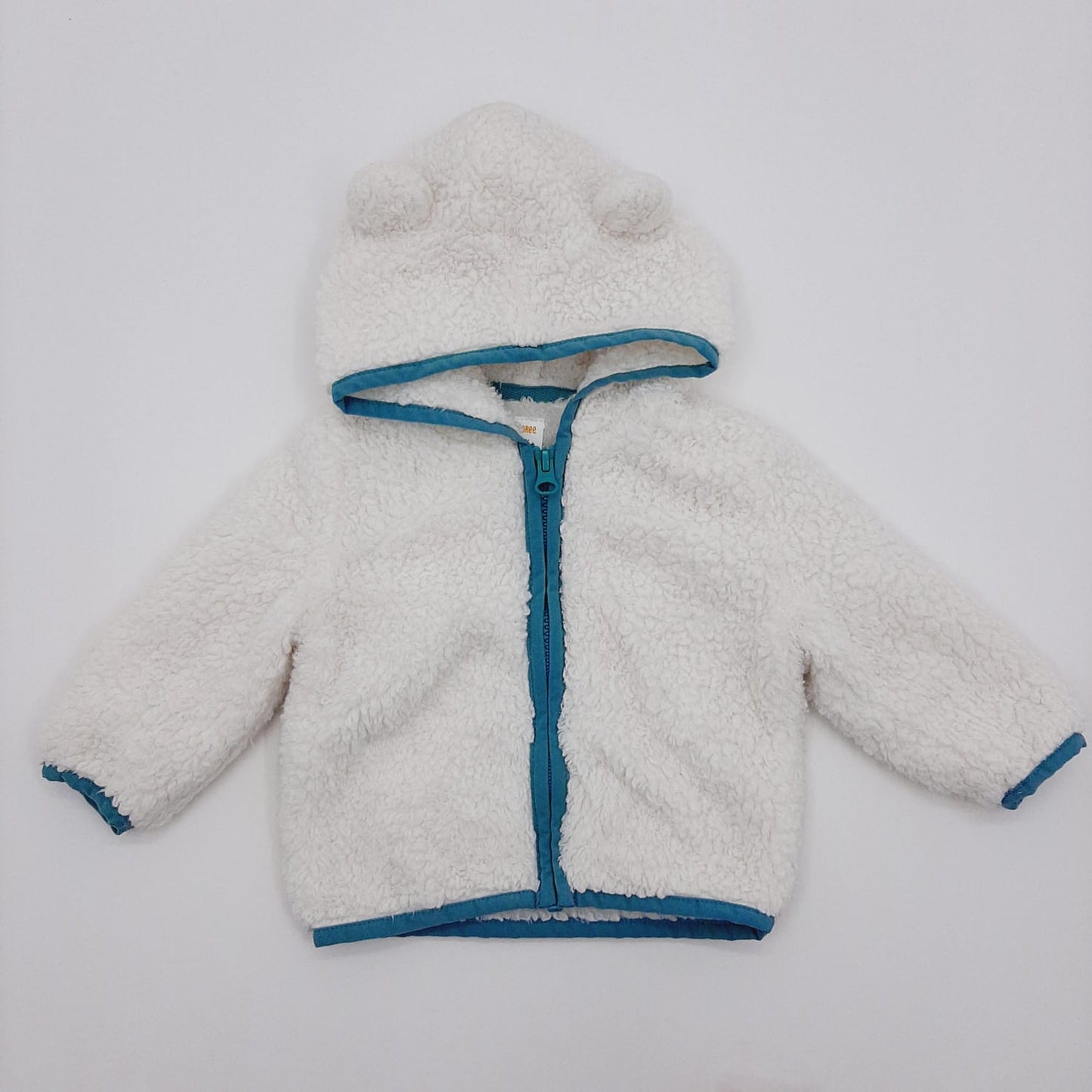 Chaqueta Peludita Blanca Marca Gymboree 3-6 m