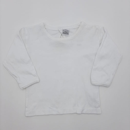 Blusa blanca manga larga Baby Sayuri