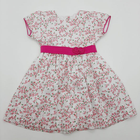 Vestido flores rosadas 4T