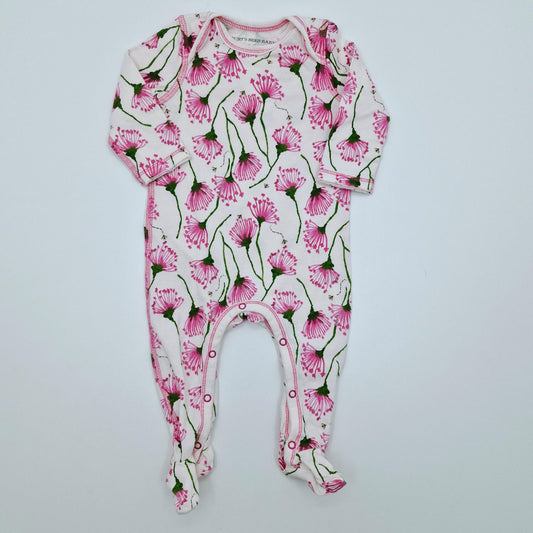 Pijama de flores rosa 0-3M