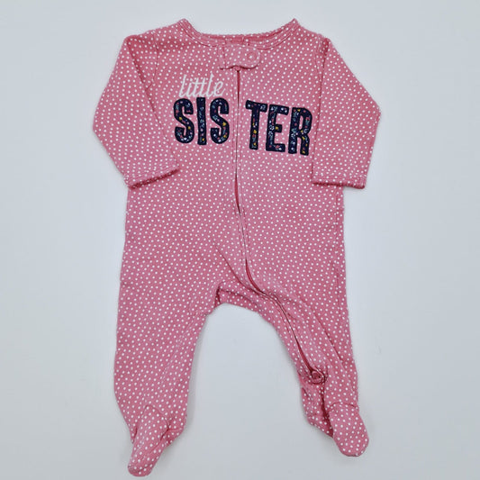 Pijama enteriza de pies Little Sister 3 meses