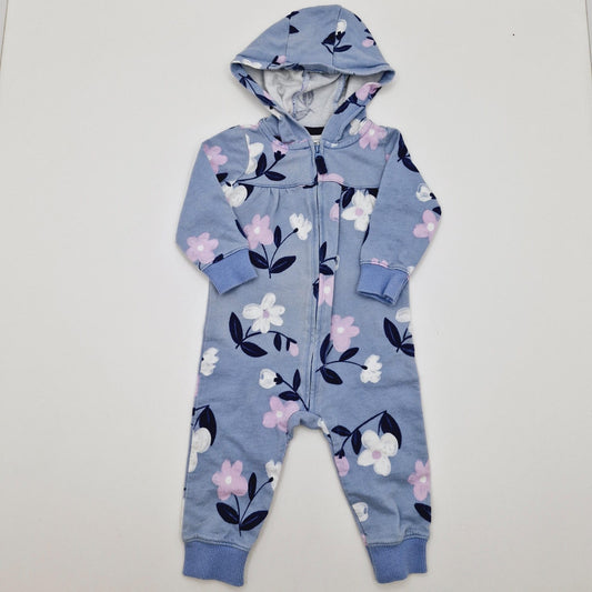 Pijama enteriza pies libres, con capucha marca Carters 9 meses