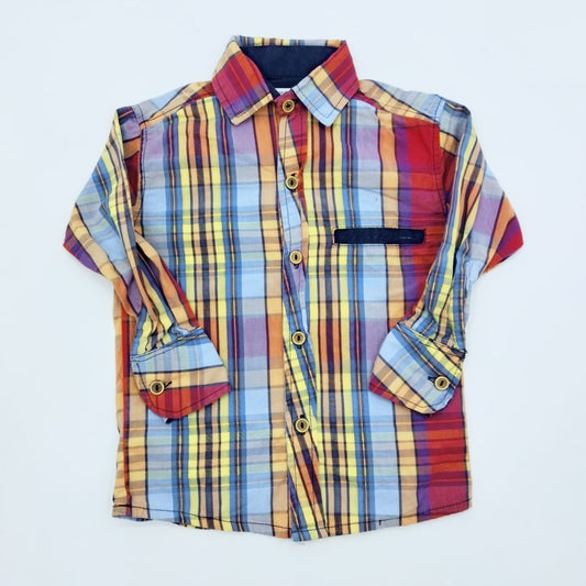 Camisa cuadros de colores 2T