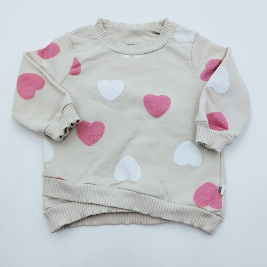 Saco gris corazones de colores 6-9M marca Baby Fresh