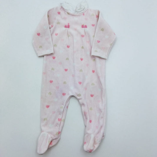 Pijama rosada corazones 3-6M marca Mayoral