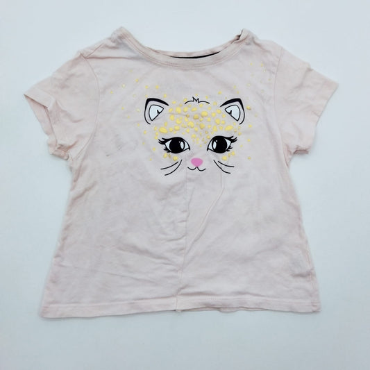 Blusa rosada gata 4T marca Little Mic