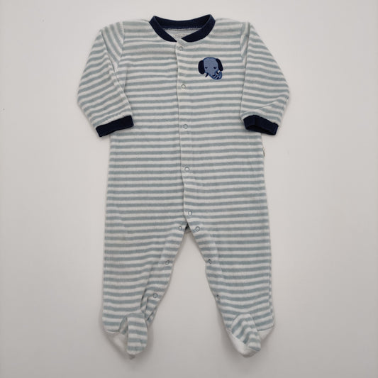 Pijama azul de rayas 3-6M marca Baby Fresh