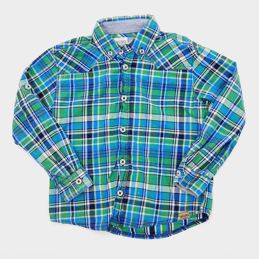 Camisa verde de cuadros 3T marca Offcorss